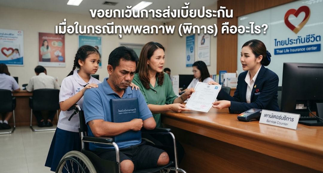 ขอยกเว้นการส่งเบี้ยประกัน เมื่อในกรณีทุพพลภาพ (พิการ) คืออะไร?
