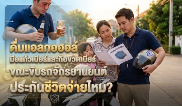 ดื่มแอลกอฮอล์แล้วเกิดอุบัติเหตุเสียชีวิต ประกันชีวิตจ่ายไหม?