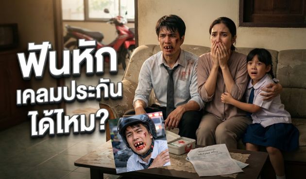 อุบัติเหตุฟันในปากแตกหัก ขับขี่รถจักรยานยนต์หรือเป็นผู้ซ้อนท้ายมากับรถจักรยานยนต์ เป็นฝ่ายถูกตามกฏหมาย ประกันอุบัติเหตุจ่ายค่ารักษาฟันไหม?