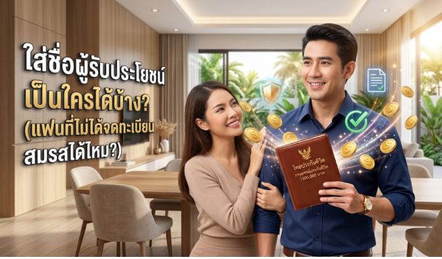 ใส่ชื่อผู้รับประโยชน์เป็นใครได้บ้าง? (แฟนที่ไม่ได้จดทะเบียนสมรสได้ไหม?)