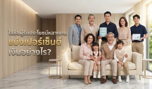 ใส่ชื่อผู้รับประโยชน์หลายคน แบ่งเปอร์เซ็นต์เงินอย่างไร?