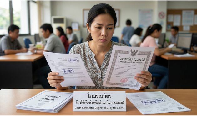 ใบมรณบัตร ต้องใช้ตัวจริงหรือสำเนาในการเคลม?