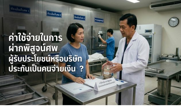ค่าใช้จ่ายในการผ่าพิสูจน์ศพ ผู้รับประโยชน์หรือบริษัทประกันเป็นคนจ่ายเงิน?